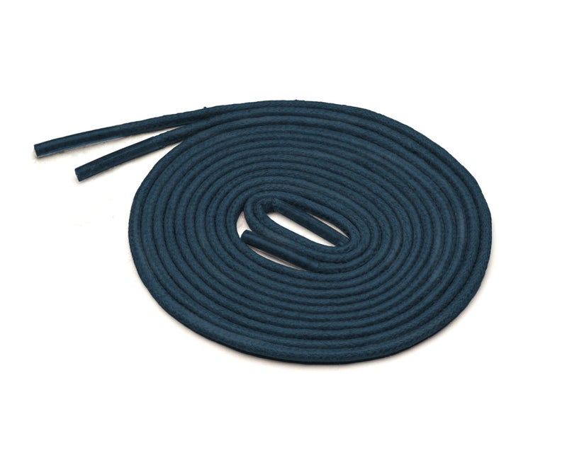 Benchmark Basics Dress Shoe Laces - 1/16" (1.5mm) Round Waxed Cotton Shoelaces - Choice of Color & Length - 30", 33" or 36" (30", Navy Blue) - Image 2